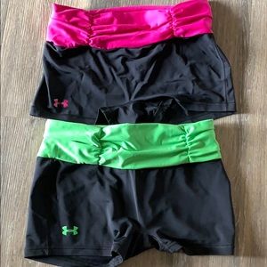 2 pairs of UA athletic shorts